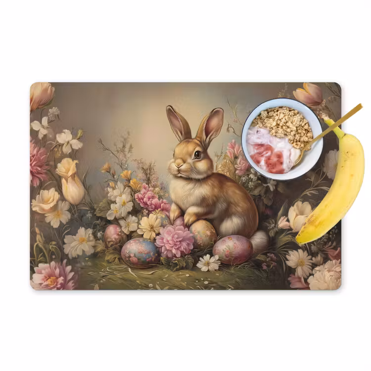 Tovaglietta – 6 pezzi - Lepre - Natura morta - Fiori — 1