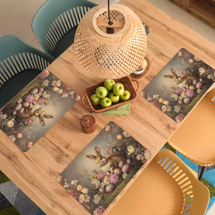 Tovaglietta – 6 pezzi - Lepre - Natura morta - Fiori — 3