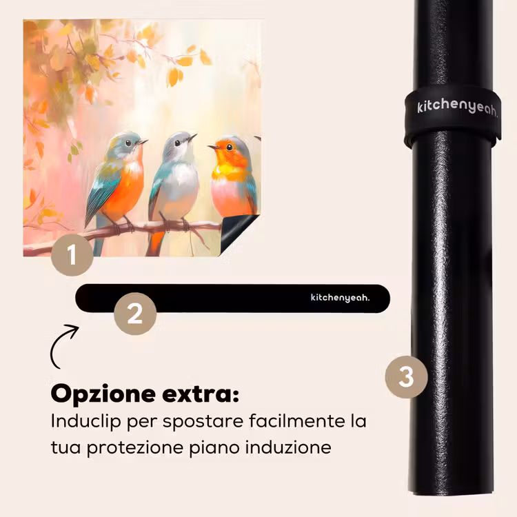 Protezione piano induzione - Uccelli - Colorati - Ramo — 8