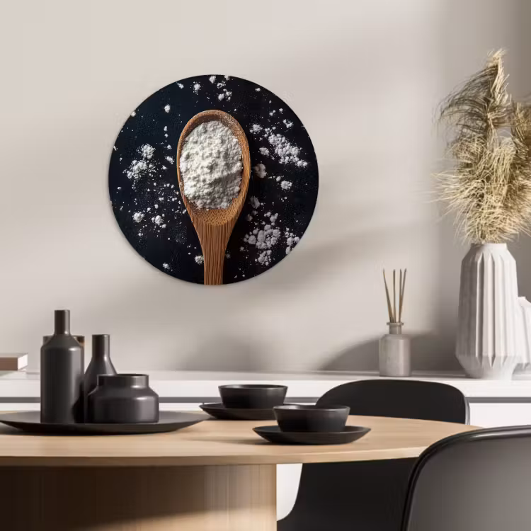 Quadro rotondo - Farina - Legno - Cucchiaio — 4