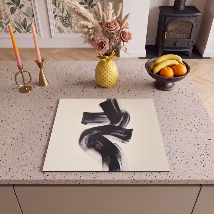 Protezione piano induzione - Strisce - Nero - Astratto — 3