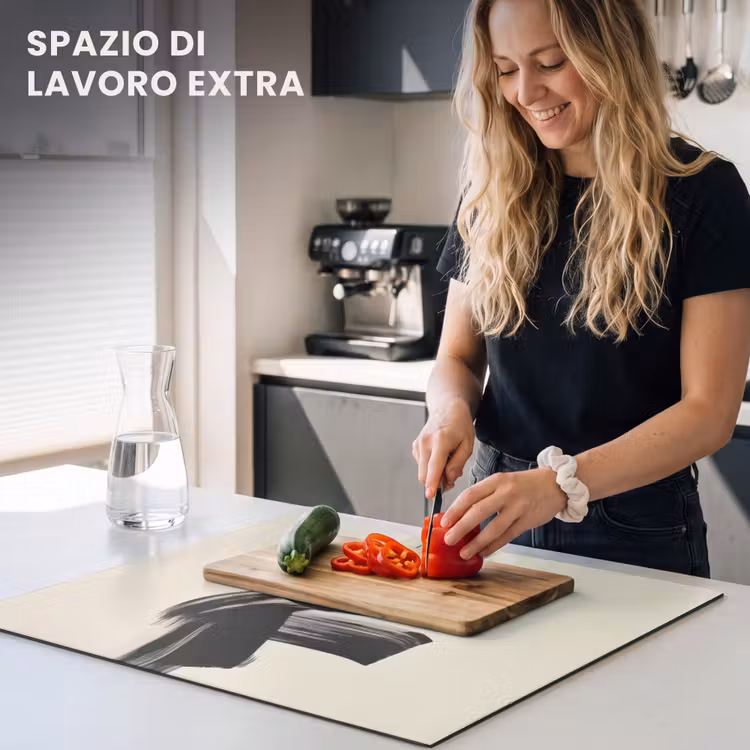 Protezione piano induzione - Strisce - Nero - Astratto — 5