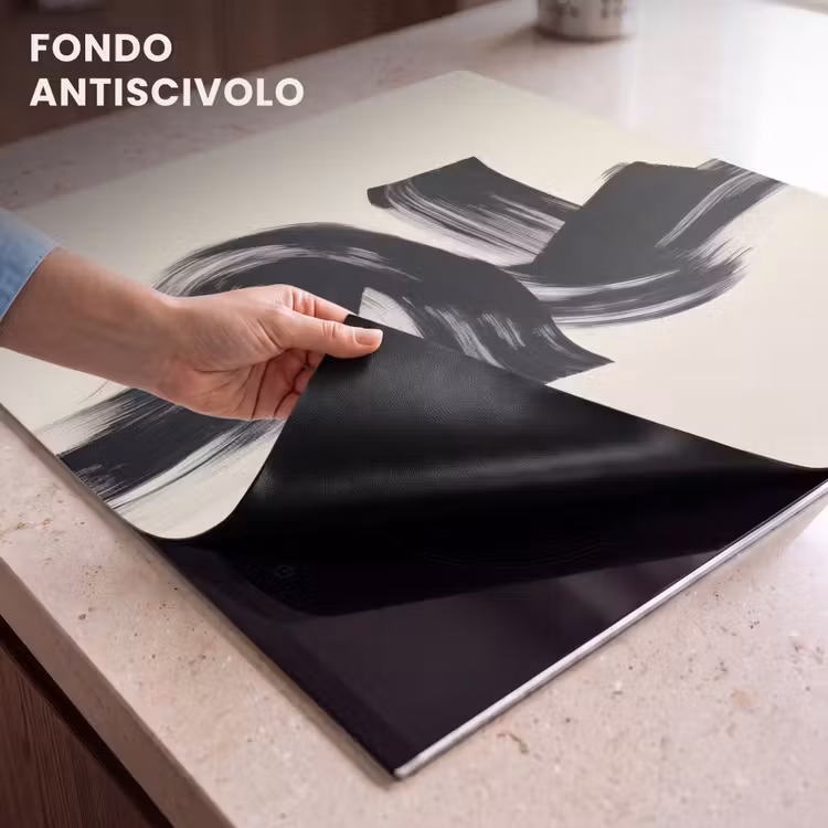 Protezione piano induzione - Strisce - Nero - Astratto — 6