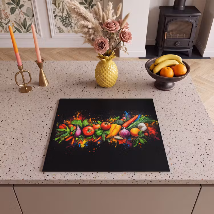 Protezione piano induzione - Verdure - Cibo - Erbe - Graffiti - Cucina — 3