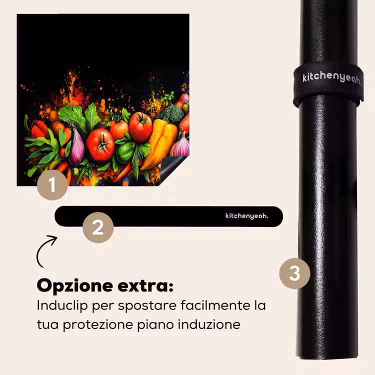 Protezione piano induzione - Verdure - Cibo - Erbe - Graffiti - Cucina — 8