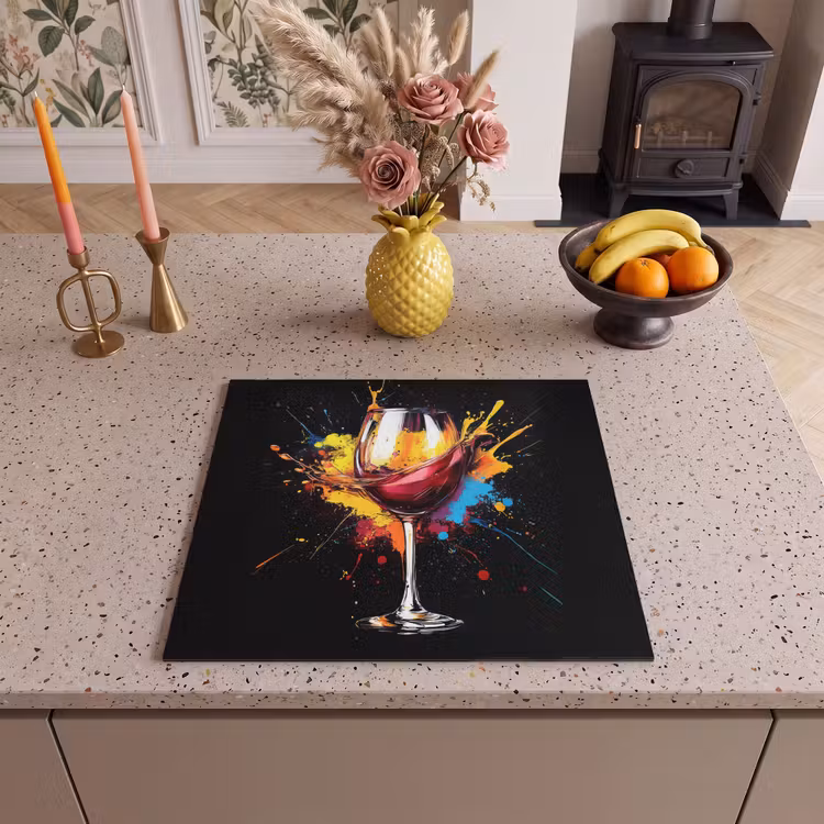 Protezione piano induzione - Vino - Bicchiere - Graffiti - Bevanda - Rosso - Vernice — 3