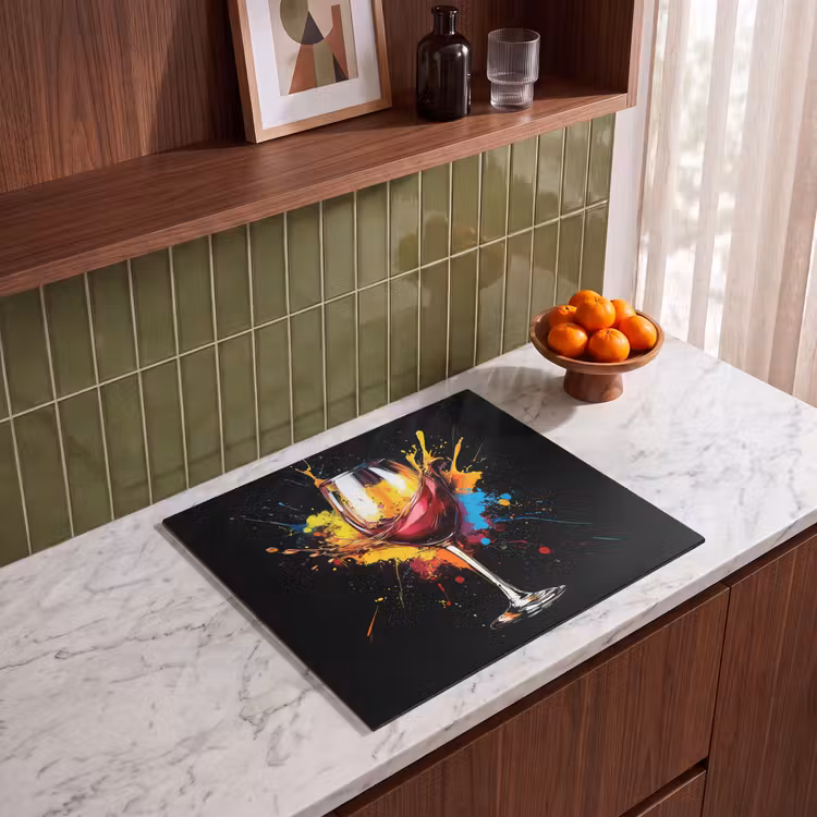 Protezione piano induzione - Vino - Bicchiere - Graffiti - Bevanda - Rosso - Vernice — 4