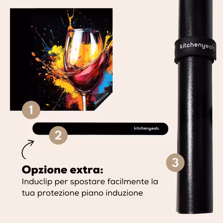 Protezione piano induzione - Vino - Bicchiere - Graffiti - Bevanda - Rosso - Vernice — 8