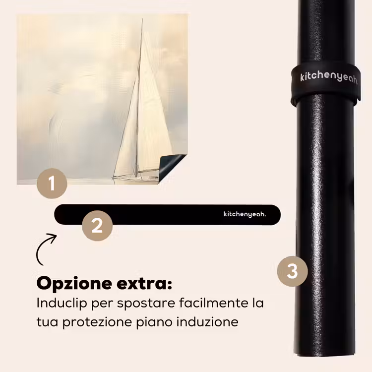 Protezione piano induzione - Veliero - Mare - Nuvoloso — 8