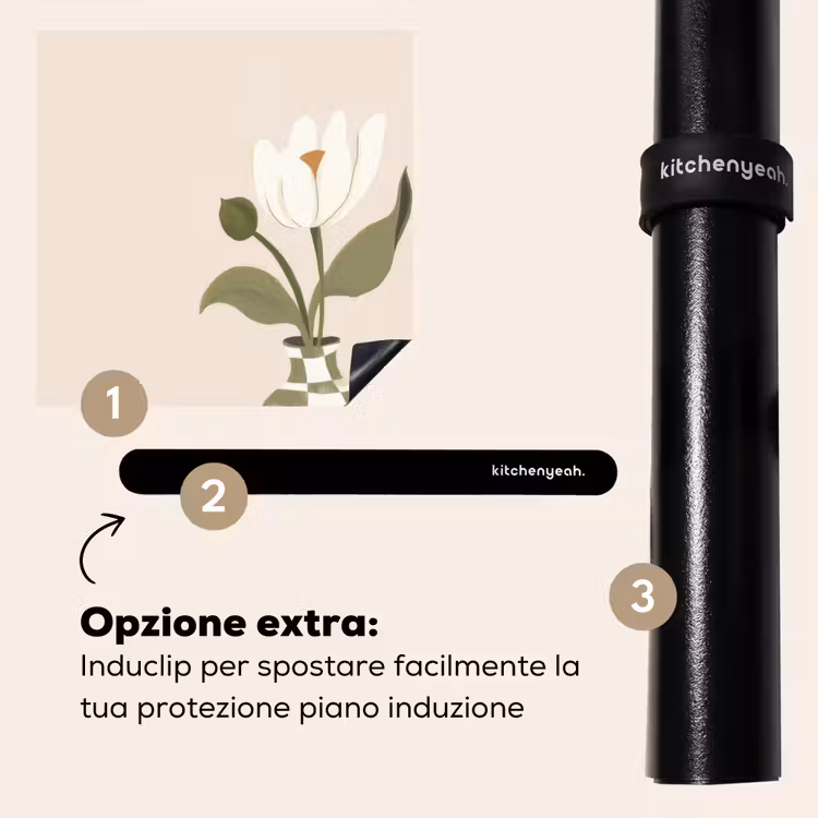 Protezione piano induzione - Vaso - A scacchi - Fiore - Verde — 8