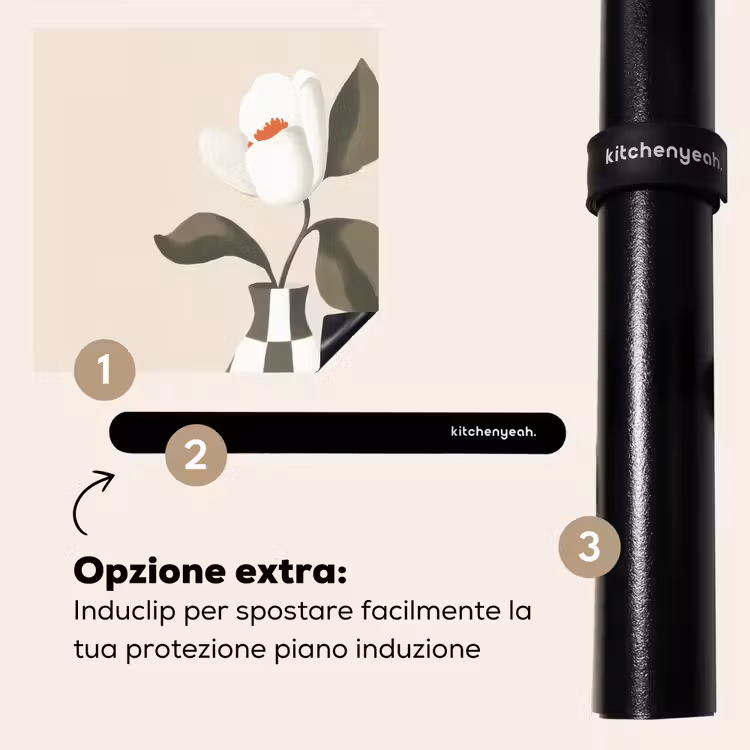 Protezione piano induzione - Vaso - A scacchi - Verde - Fiore — 8