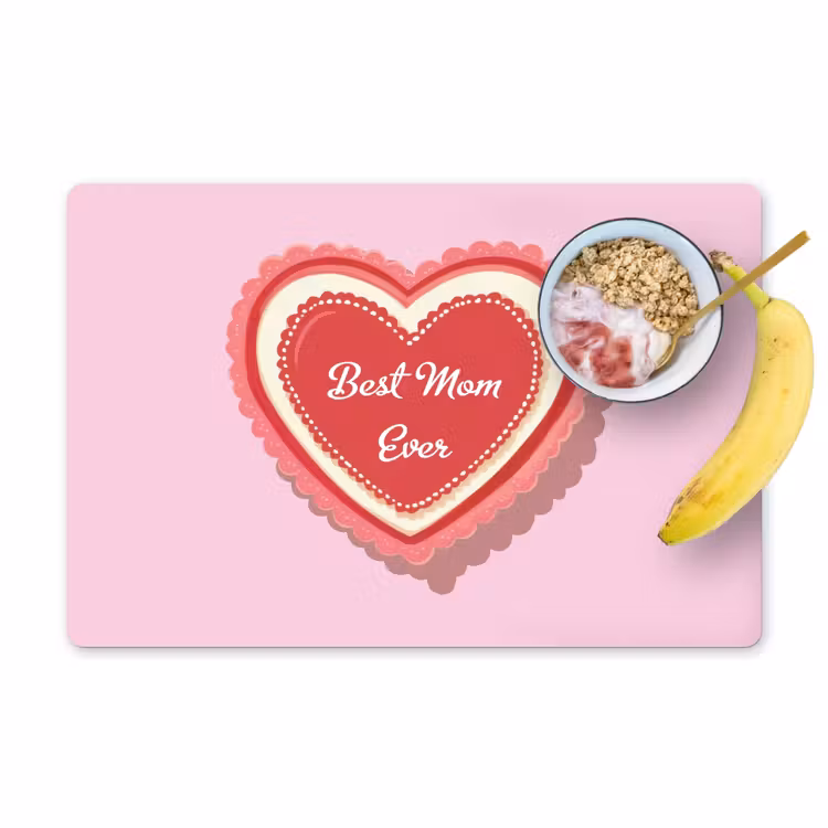 Tovagliette - Testo - Cuore - Madre - Rosa — 1