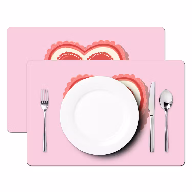 Tovagliette - Testo - Cuore - Madre - Rosa — 2