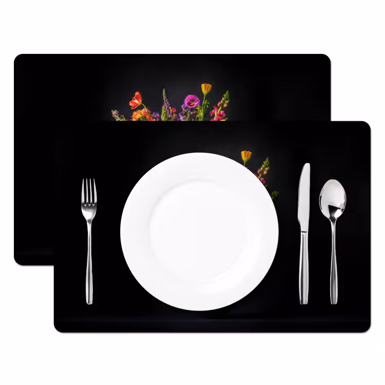 Tovaglietta in vinile - Colori vivaci - Fiori - Vaso — 2