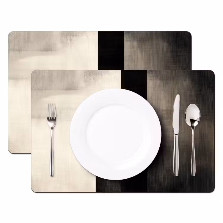 Tovaglietta in vinile - Forme - Moderno - Nero — 2