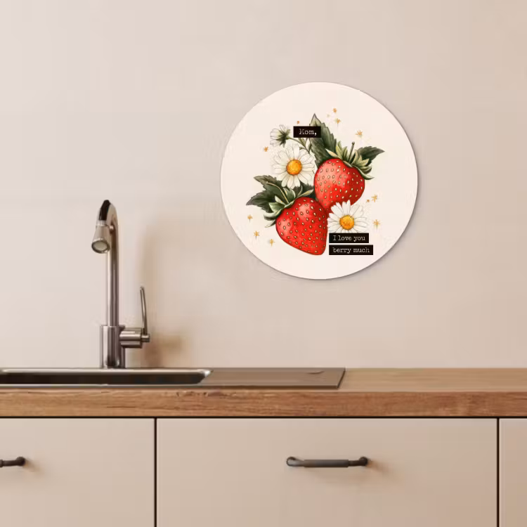 Quadro rotondo - Fragole - Margherite - Citazione - Stelle — 3