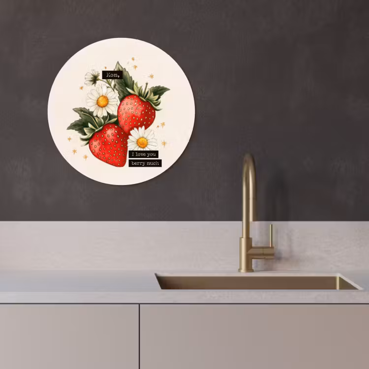 Quadro rotondo - Fragole - Margherite - Citazione - Stelle — 4