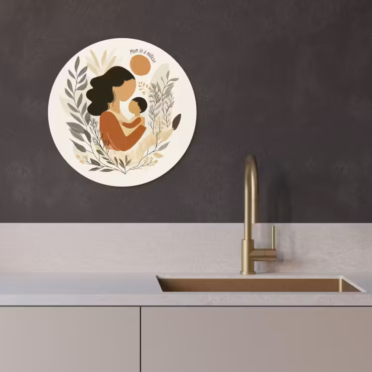 Quadro rotondo - Illustrazione - Citazione - Madre — 3