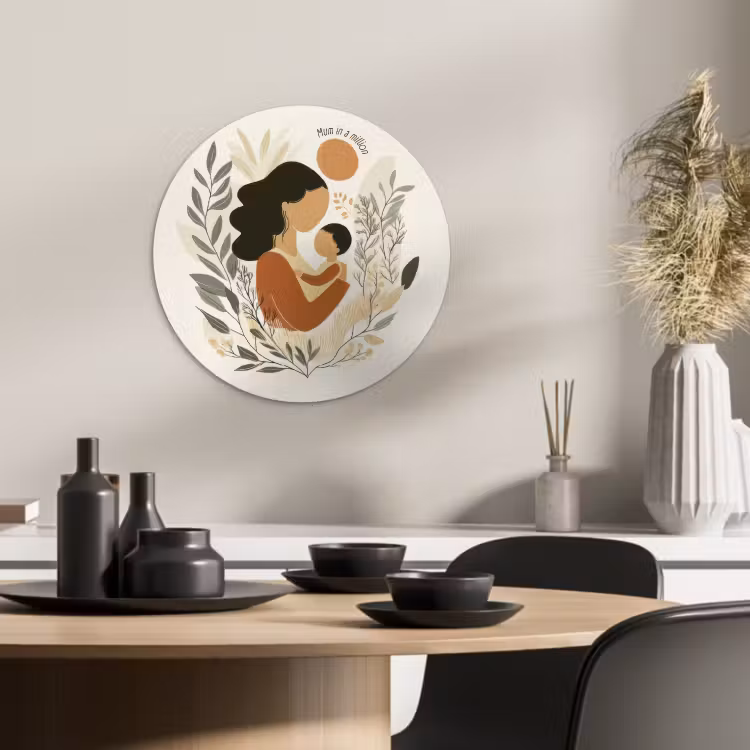 Quadro rotondo - Illustrazione - Citazione - Madre — 4