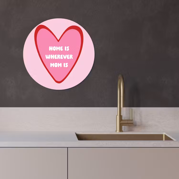 Quadro rotondo - Citazione - Madre - Rosa — 4