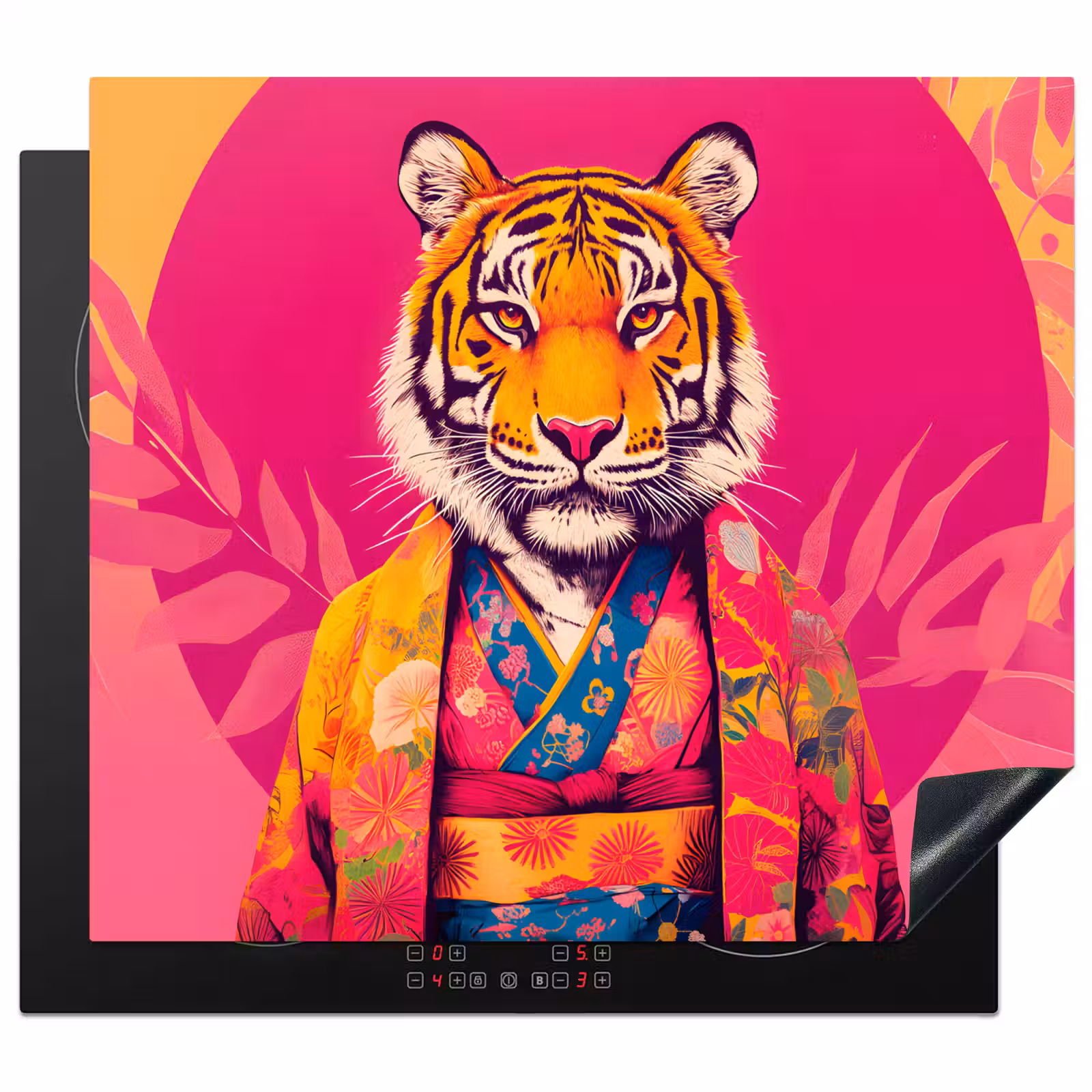 Protezione piano induzione - Tigre - Kimono - Piante - Rosa — 1