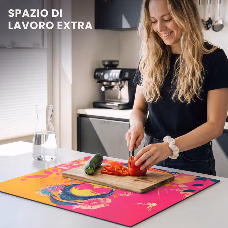 Protezione piano induzione - Donna - Occhiali da sole - Astratto - Arancione — 5