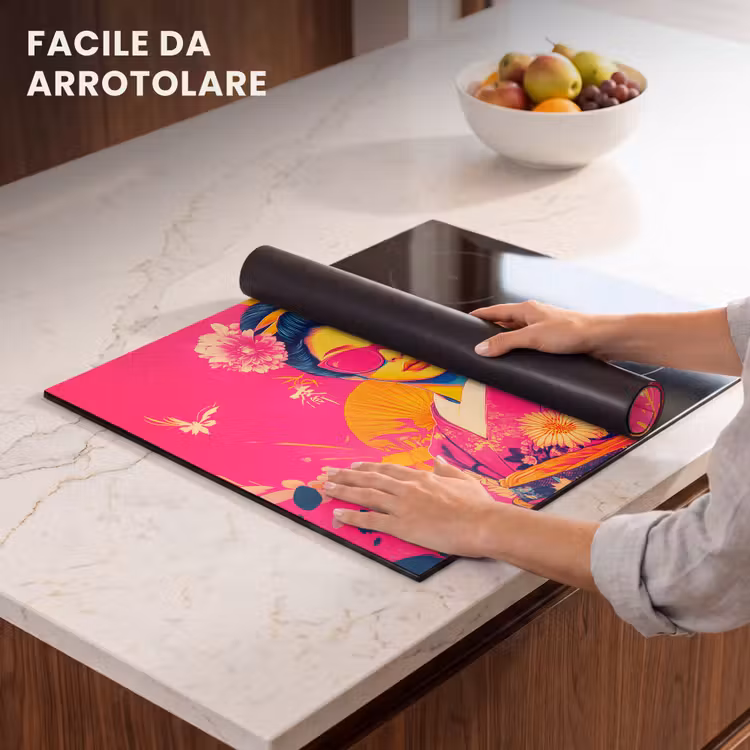 Protezione piano induzione - Donna - Occhiali da sole - Astratto - Arancione — 7