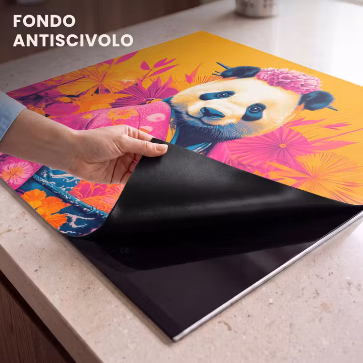 Protezione piano induzione - Kimono - Rosa - Panda - Corona di fiori — 6