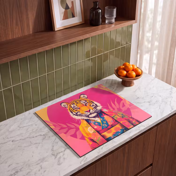 Protezione piano induzione - Tigre - Kimono - Piante - Rosa — 4