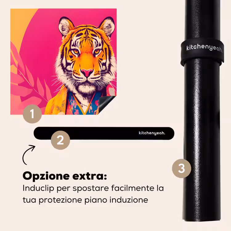 Protezione piano induzione - Tigre - Kimono - Piante - Rosa — 8