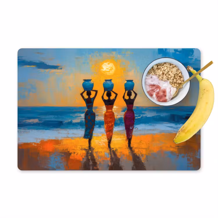Tovaglietta in vinile - Donne - Spiaggia - Tramonto — 1