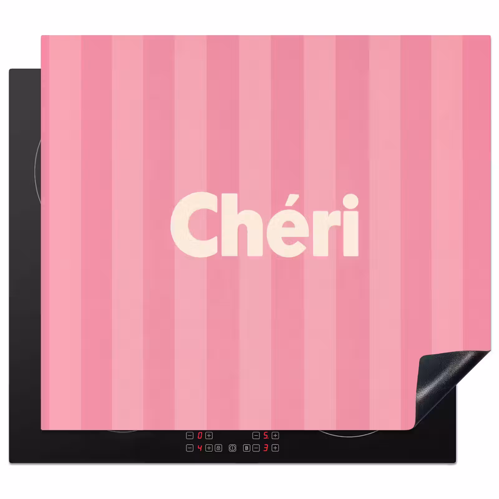 Protezione piano induzione - A righe - Rosa - Chéri — 1