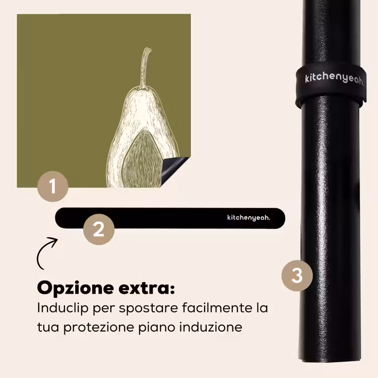 Protezione piano induzione - Avocado - Minimalista - Illustrazione - Verde — 8