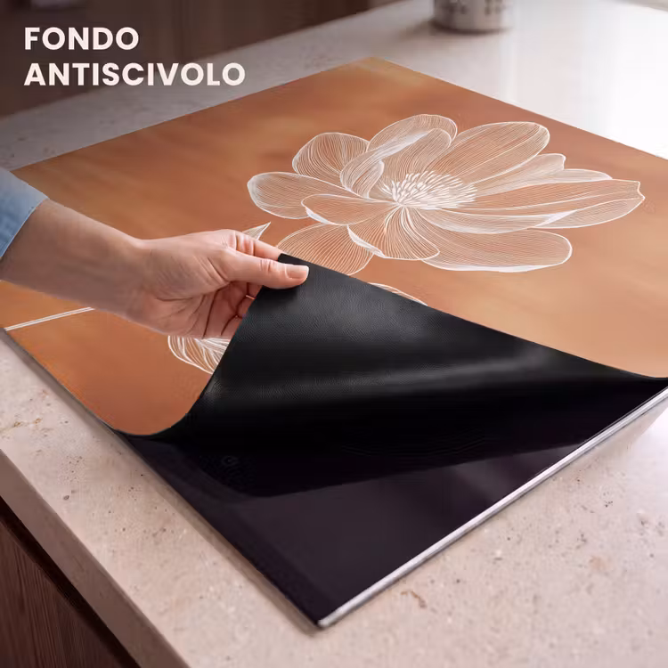 Protezione piano induzione - Fiore - Minimalista - Bianco — 6