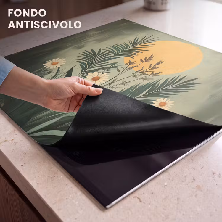 Protezione piano induzione - Fiori - Foglie - Sole - Verde — 6