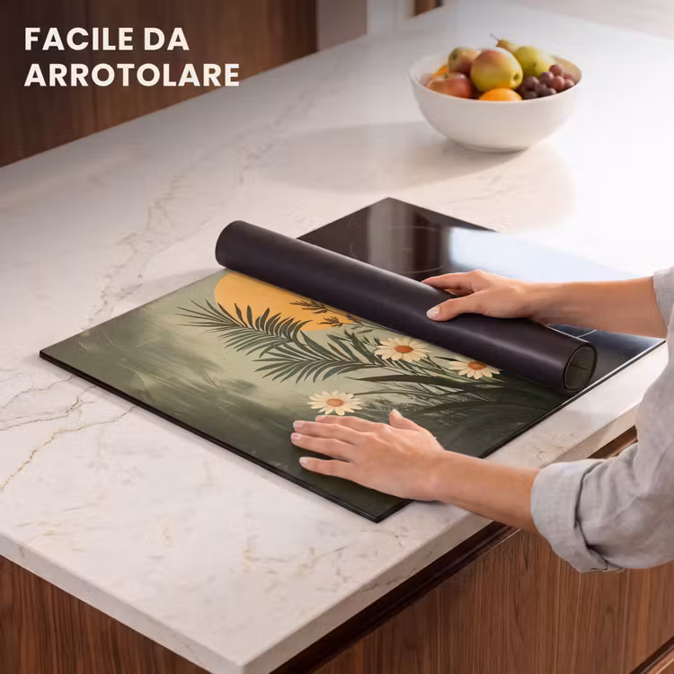 Protezione piano induzione - Fiori - Foglie - Sole - Verde — 7