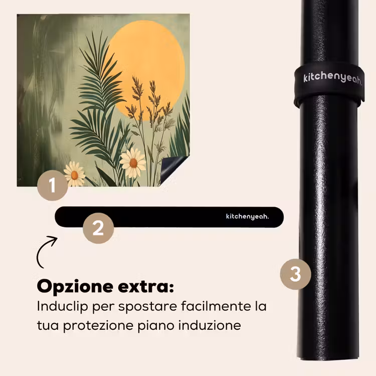 Protezione piano induzione - Fiori - Foglie - Sole - Verde — 8