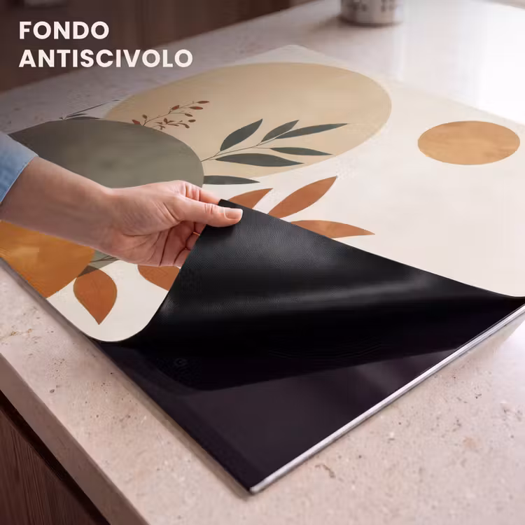 Protezione piano induzione - Forme - Rotonde - Foglie - Beige — 6
