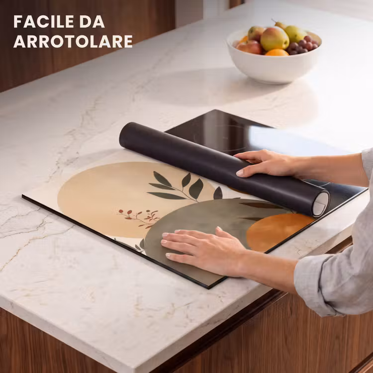 Protezione piano induzione - Forme - Rotonde - Foglie - Beige — 7