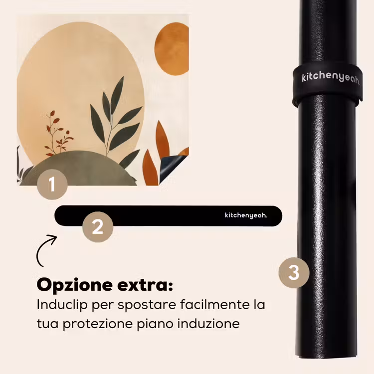 Protezione piano induzione - Forme - Rotonde - Foglie - Beige — 8