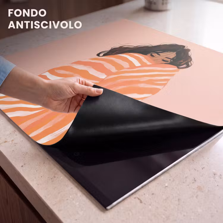 Protezione piano induzione - Ragazza - Coperta - A righe - Arancione — 6