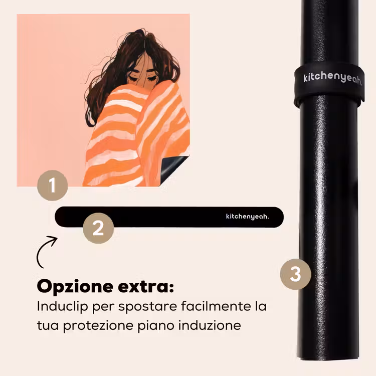 Protezione piano induzione - Ragazza - Coperta - A righe - Arancione — 8