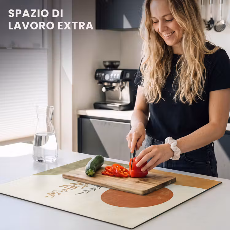 Protezione piano induzione - Sole - Astratto - Rami - Arancione — 5