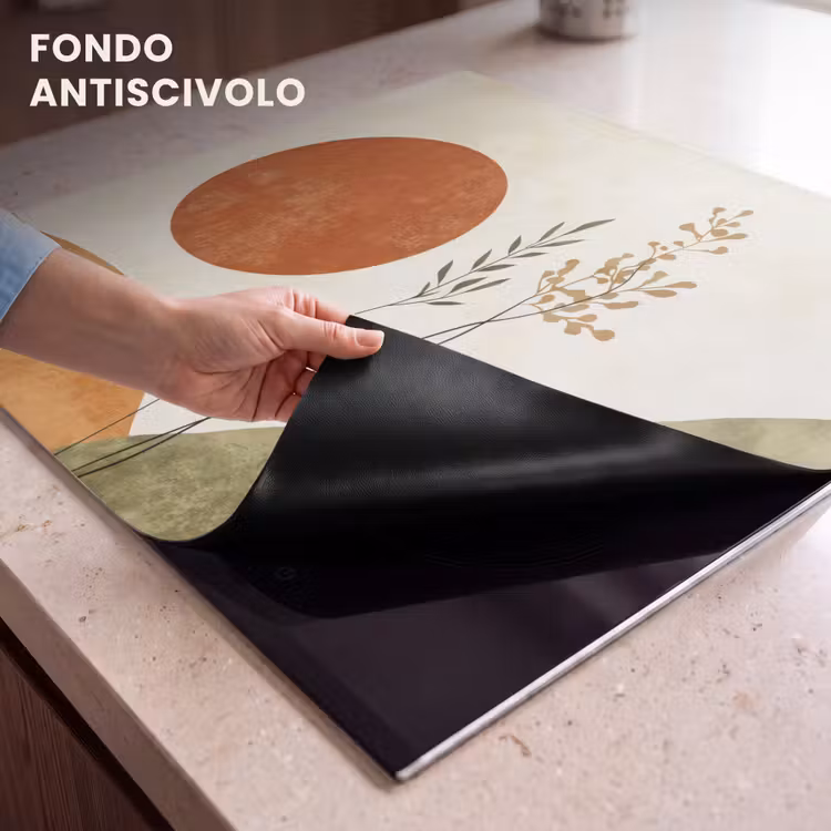 Protezione piano induzione - Sole - Astratto - Rami - Arancione — 6