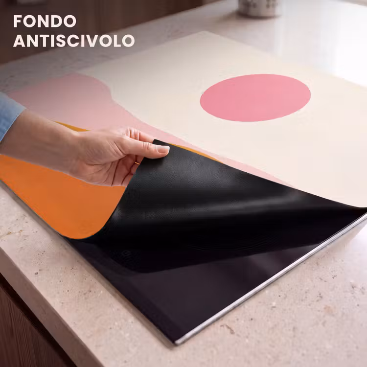Protezione piano induzione - Sole - Colline - Astratto - Rosa — 6