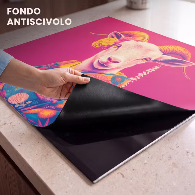 Protezione piano induzione - Capra - Corna - Kimono - Colorato — 6