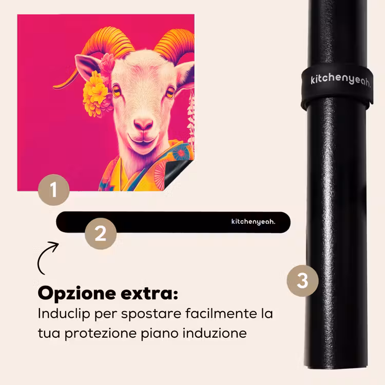 Protezione piano induzione - Capra - Corna - Kimono - Colorato — 8