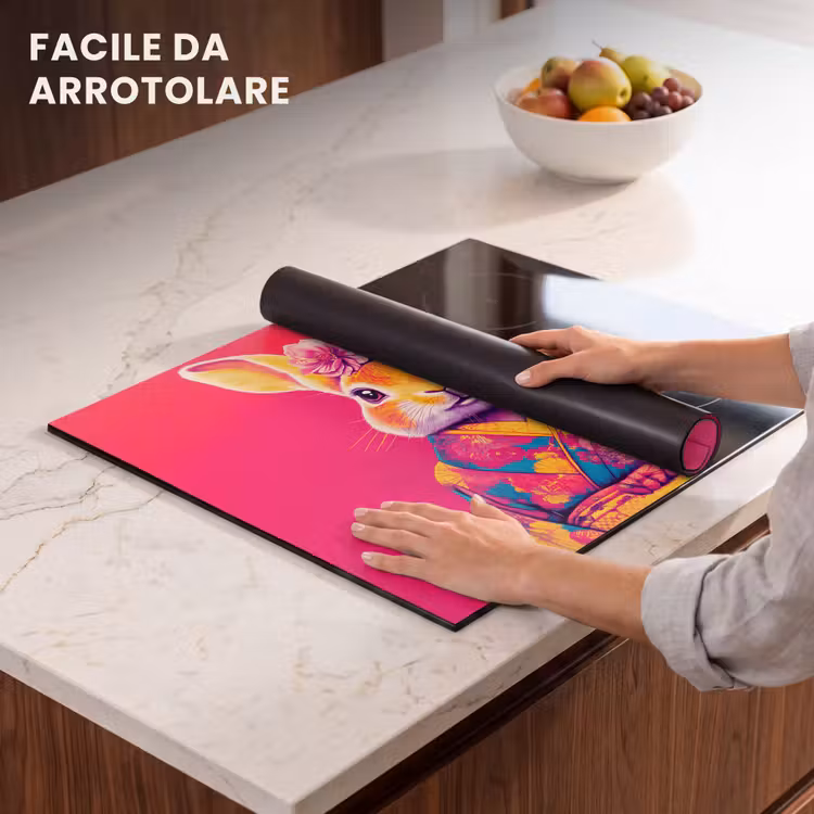 Protezione piano induzione - Coniglio - Fiori - Colorato - Kimono — 7