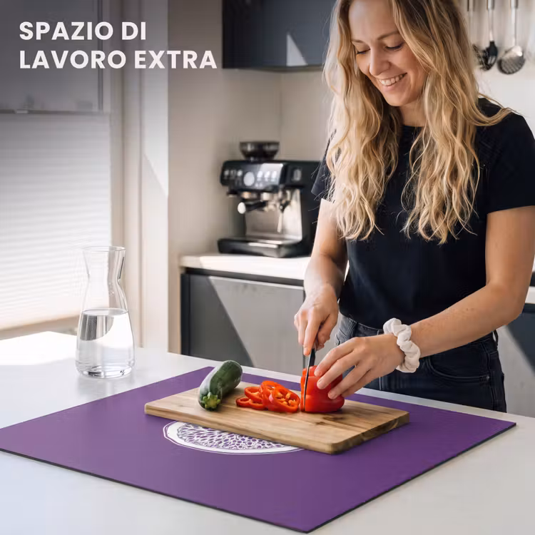 Protezione piano induzione - Frutto della passione - Semi - Viola - Minimalista — 5