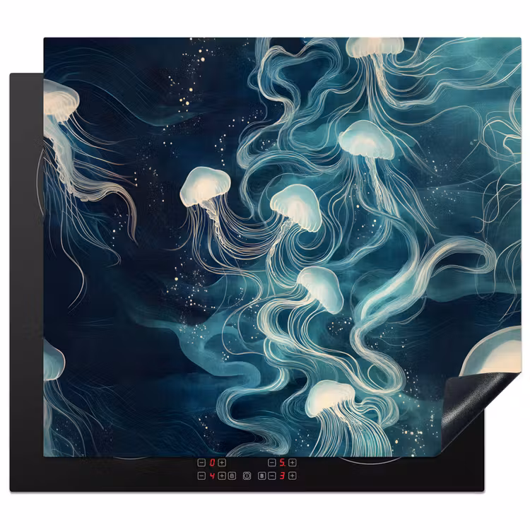 Protezione piano induzione - Medusa - Mare - Bianco - Onde — 1